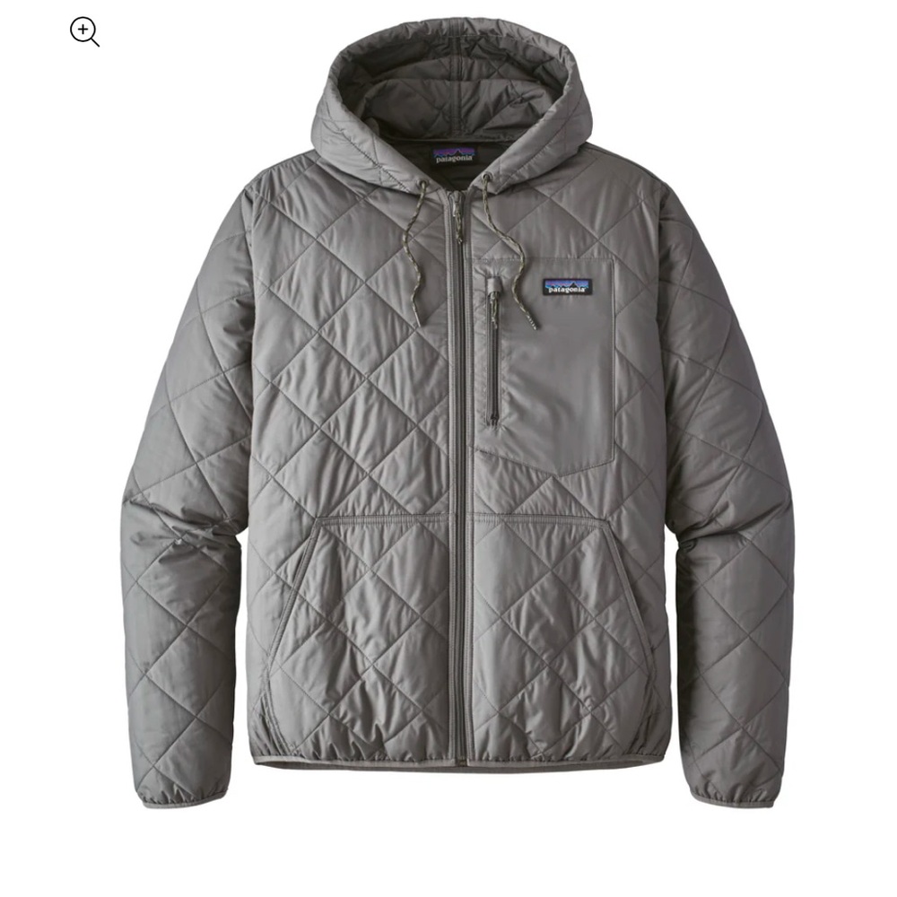 Men's Diamond Quilted Bomber Hoody Hex Grey Medium
